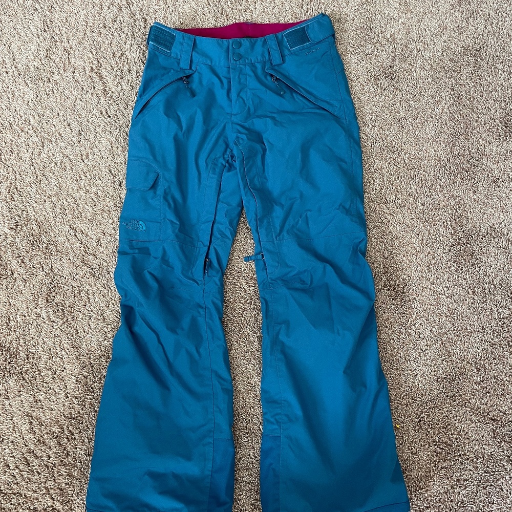 EUC The North Face Hyvent Teal Snow Pants XS